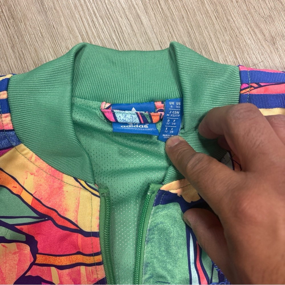Adidas Multicolor Floral Jacket with Green Accents - Picture 3 of 9